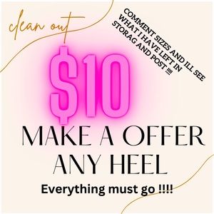 🤩LIKE  🤩 TO KNOW WHEN I GO LIVE 🤩🤩ALL NEW HEELS LOW STARTS it’s yours🤩🤩🤩